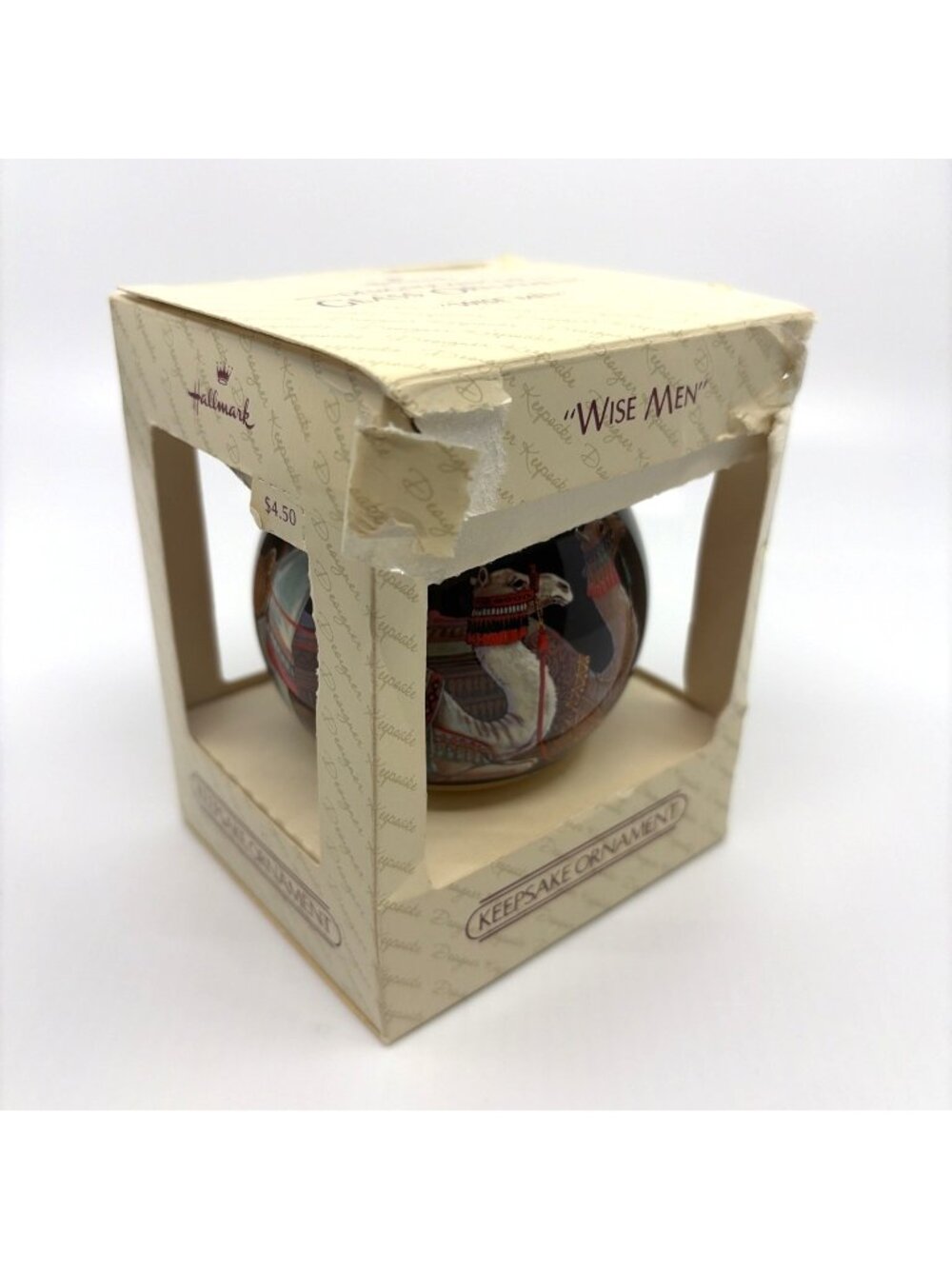 1983 Hallmark Wise Men Designer Keepsake Glass Christmas Ornament Nativity VTG